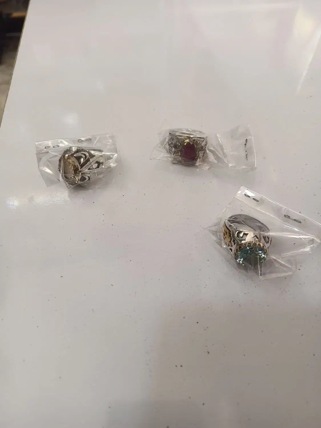 انگشتر نقره . موزانایت . سیترین . یاقوت . اصل|جواهرات|مشهد, نظام دوست|دیوار