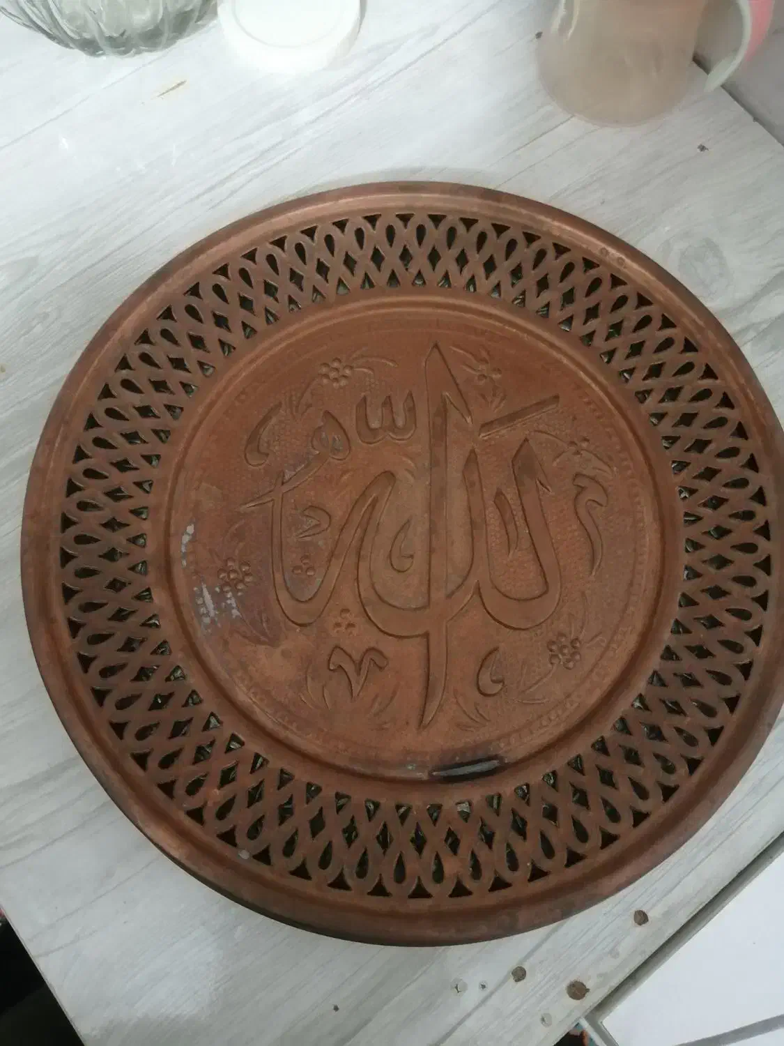 سینی مسی قلم کاری|صنایع دستی و سایر لوازم تزئینی|الوند, |دیوار