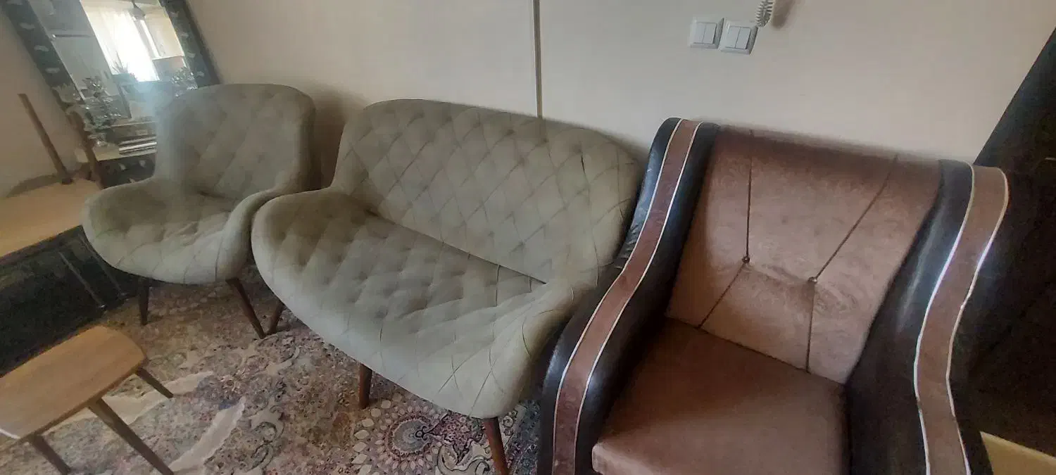 مبل هفت نفره و بوفه|مبلمان خانگی و میز عسلی|مشهد, چهارچشمه|دیوار