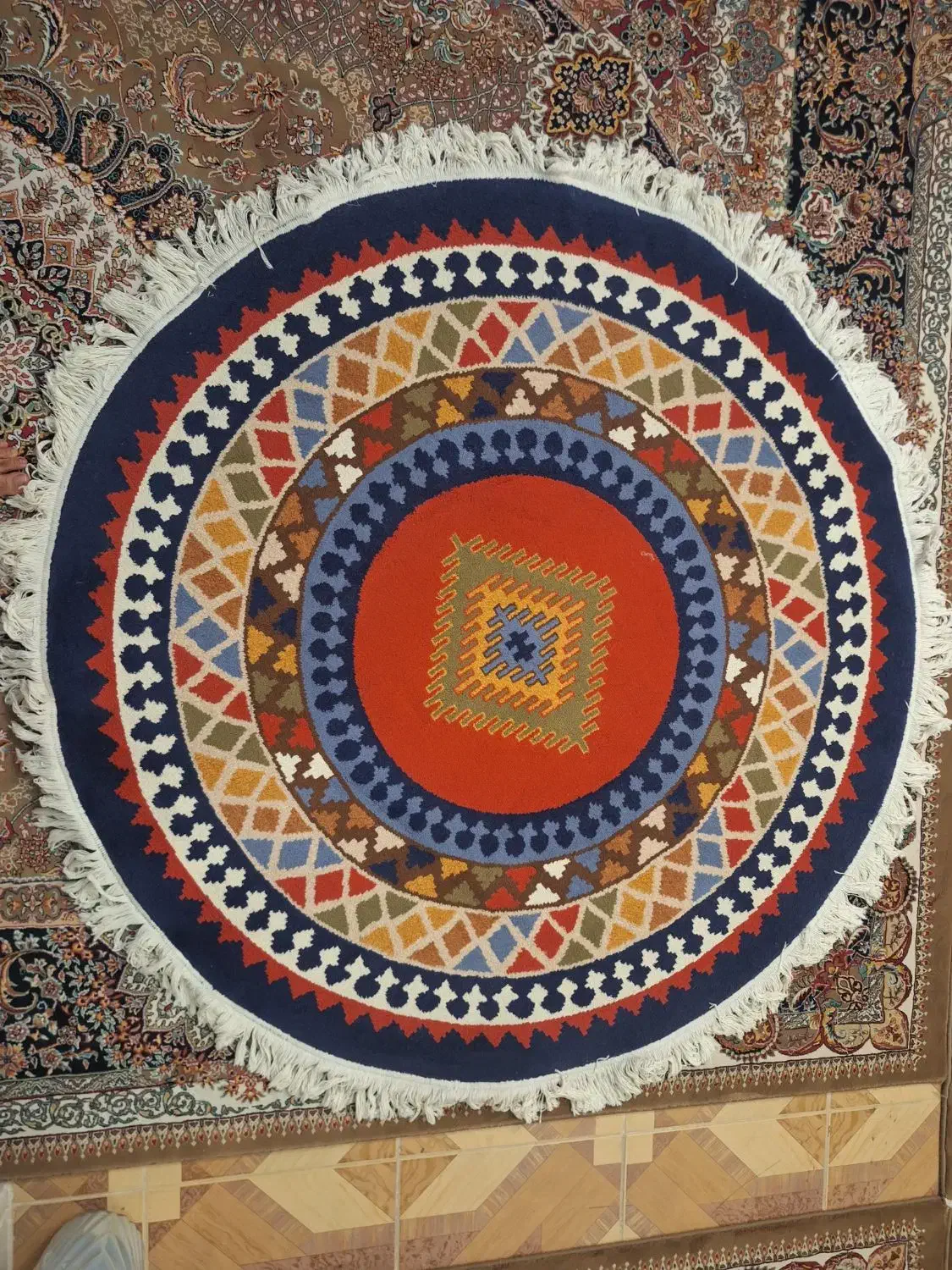 گلیم فرش ضخیم|گلیم، جاجیم، گبه|ساوه, |دیوار