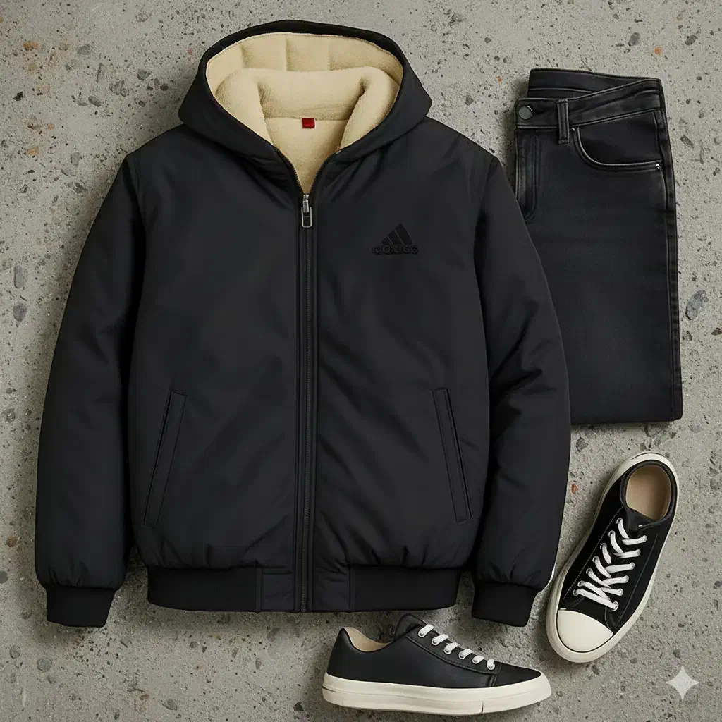 کاپشن مردانه خزدار مدل UrbaWol/مناسب روزمره و سرما|لباس|قم, چهل درخت‎|دیوار