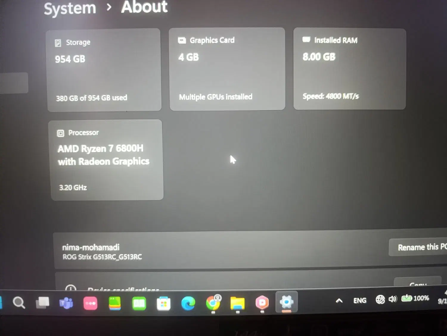 ROG strix g513rc ایسوس|رایانه همراه|اصفهان, خانه اصفهان|دیوار