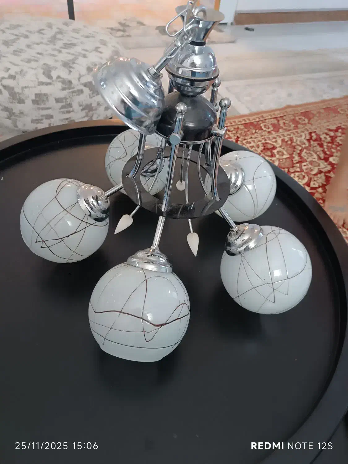 لوستر پنج شعله سالم در حد نو|لوستر و چراغ آویز|رفسنجان, |دیوار