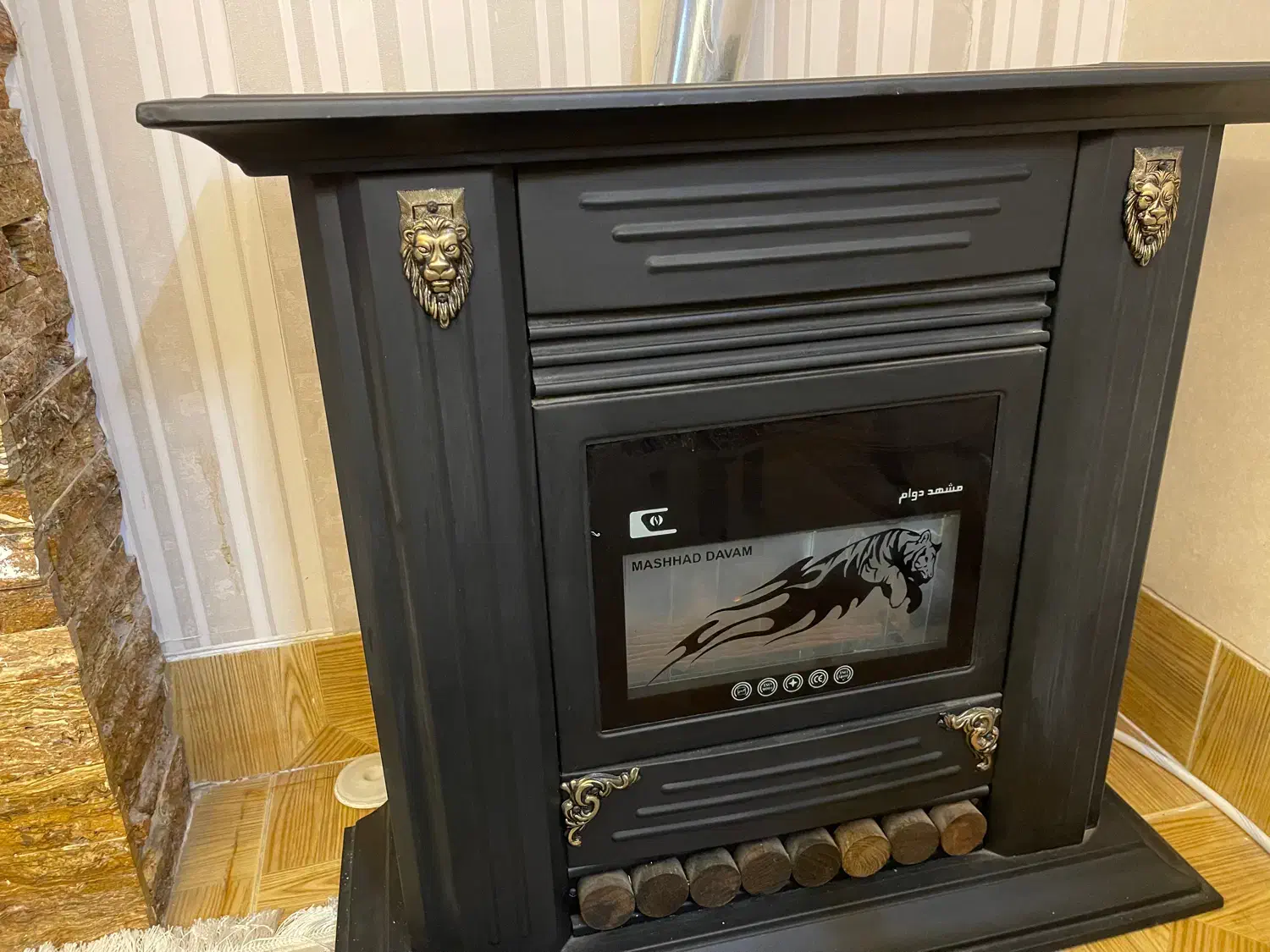 بخاری شومینه ای نو|بخاری، هیتر، شومینه|سمنان, |دیوار