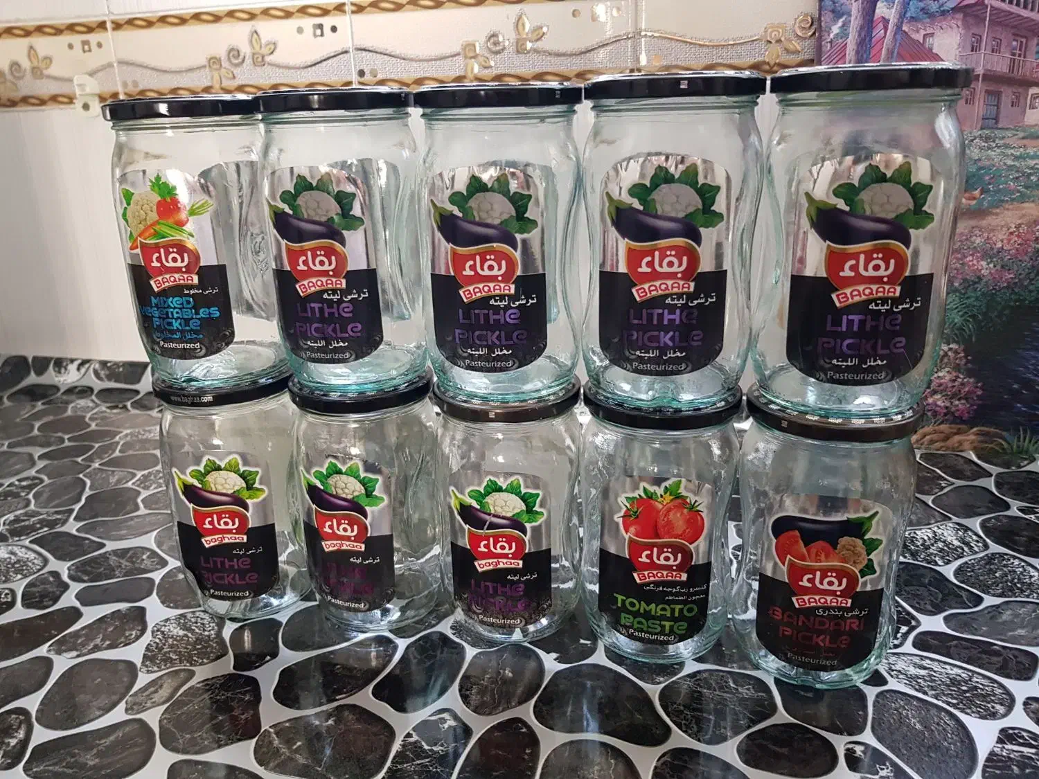 شیشه ای رب و کامپد|ظروف نگهدارنده، پلاستیکی، یک‌بارمصرف|تبریز, |دیوار