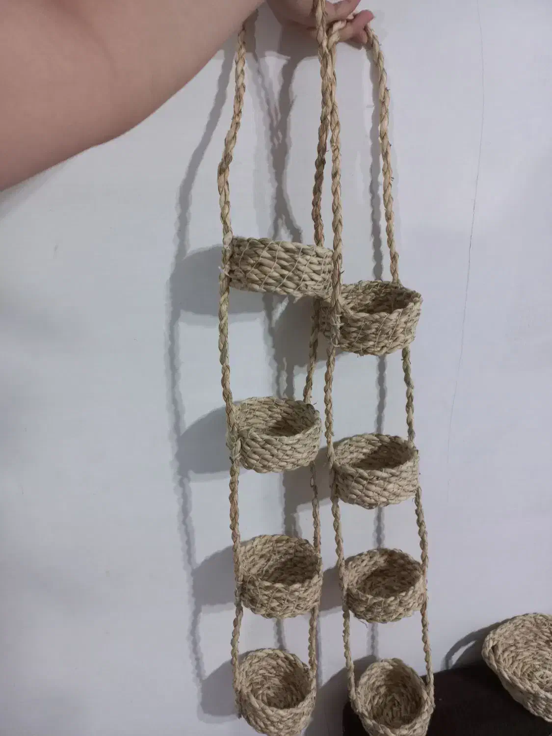 گلدان حصیری.آویز حصیری|صنایع دستی و سایر لوازم تزئینی|رشت, انصاری|دیوار