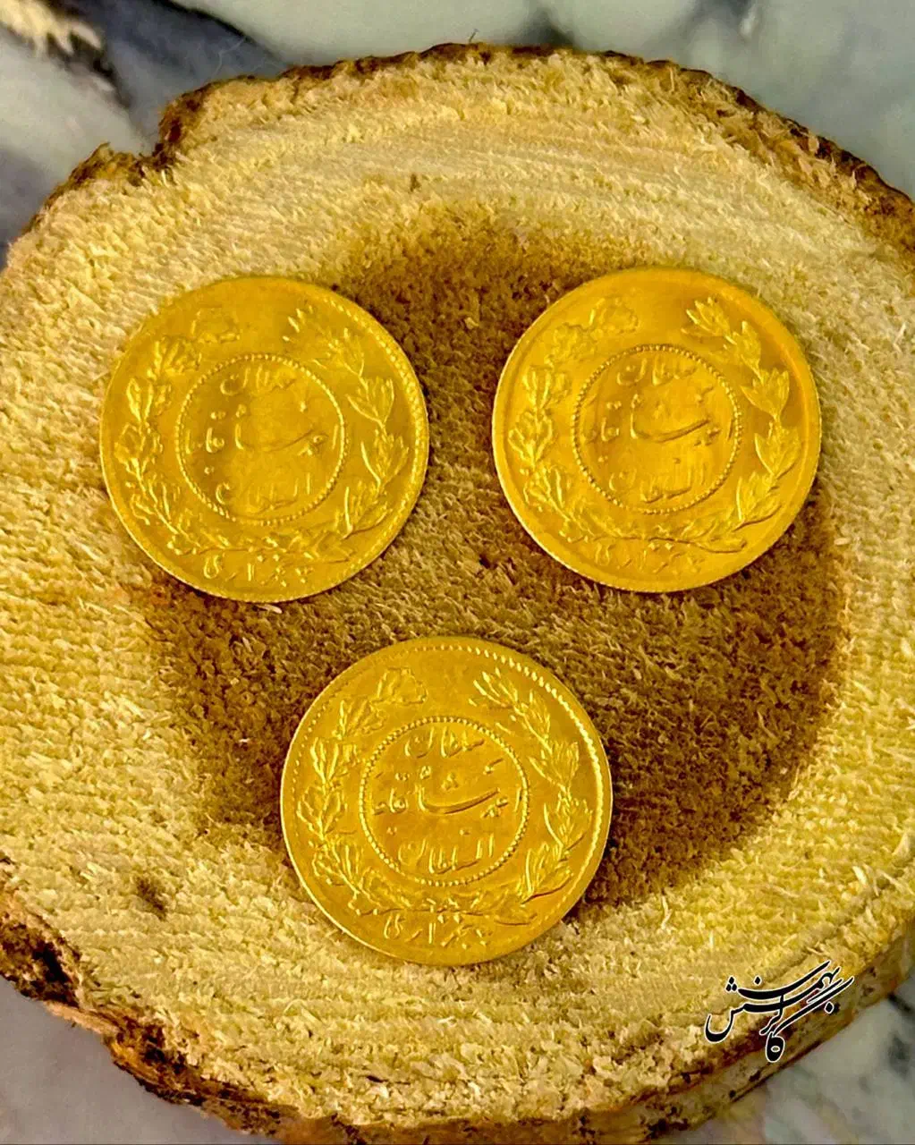 ۳عدد سکه طلای احمد شاه قاجار ۲۲عیار|کلکسیون سکه، تمبر، اسکناس|همدان, |دیوار