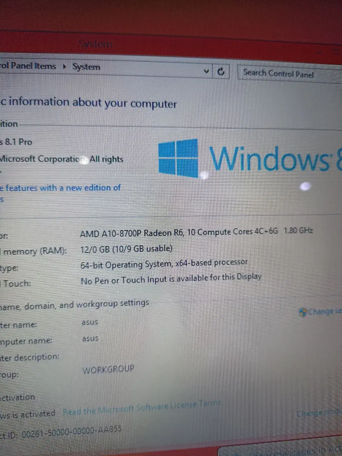 Asus K555D با ۲ گیگ‌ گرافیک Radeon R6|رایانه همراه|اصفهان, آهنگران|دیوار