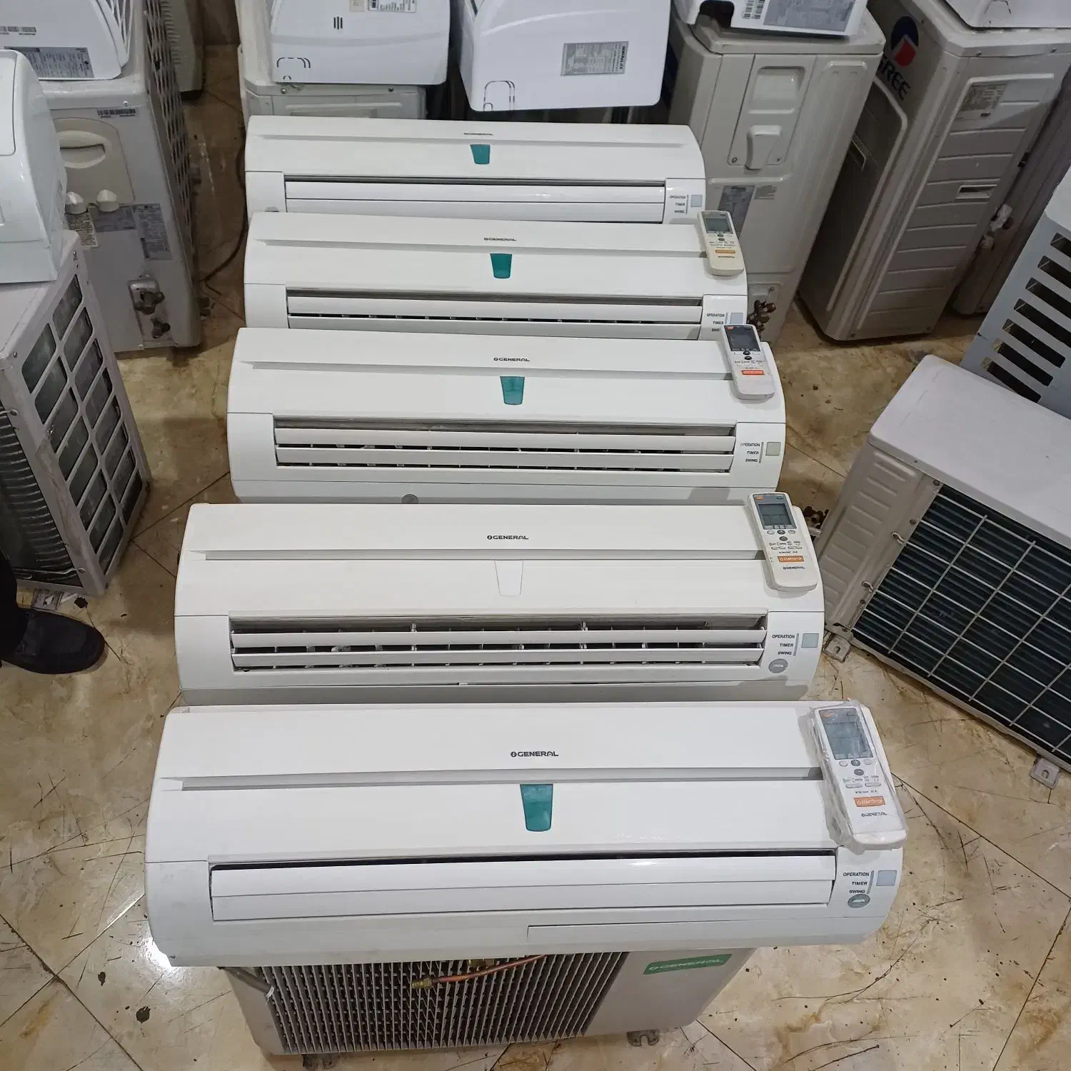 ۵ عدد کولر گازی اوجنرال اصلی ۱۲۰۰۰ کولرگازی در حد|کولر گازی و فن‌کوئل|تهران, شهرک طالقانی|دیوار