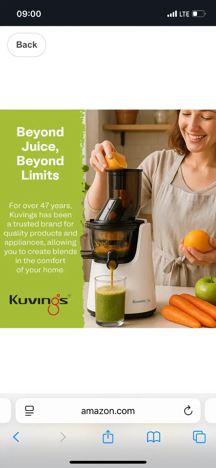 آبمیوه گیر /اسموتی ساز Kuvings مدل c7000 کره جنوبی|آبمیوهگیر و آبمرکباتگیر|اندیشه, شهرک صدف|دیوار