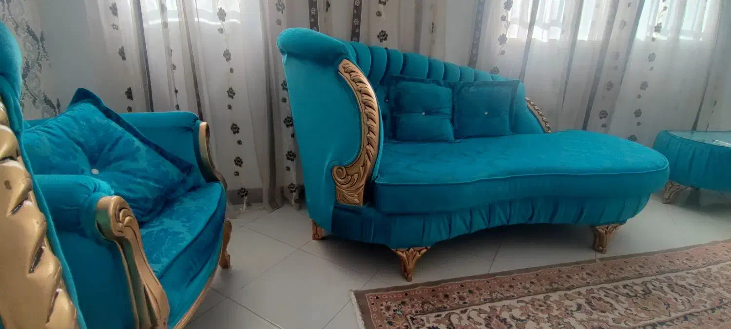 مبل ۷ نفره در حد نو کم کار|مبلمان خانگی و میز عسلی|گلبهار, شهر جدید گلبهار|دیوار