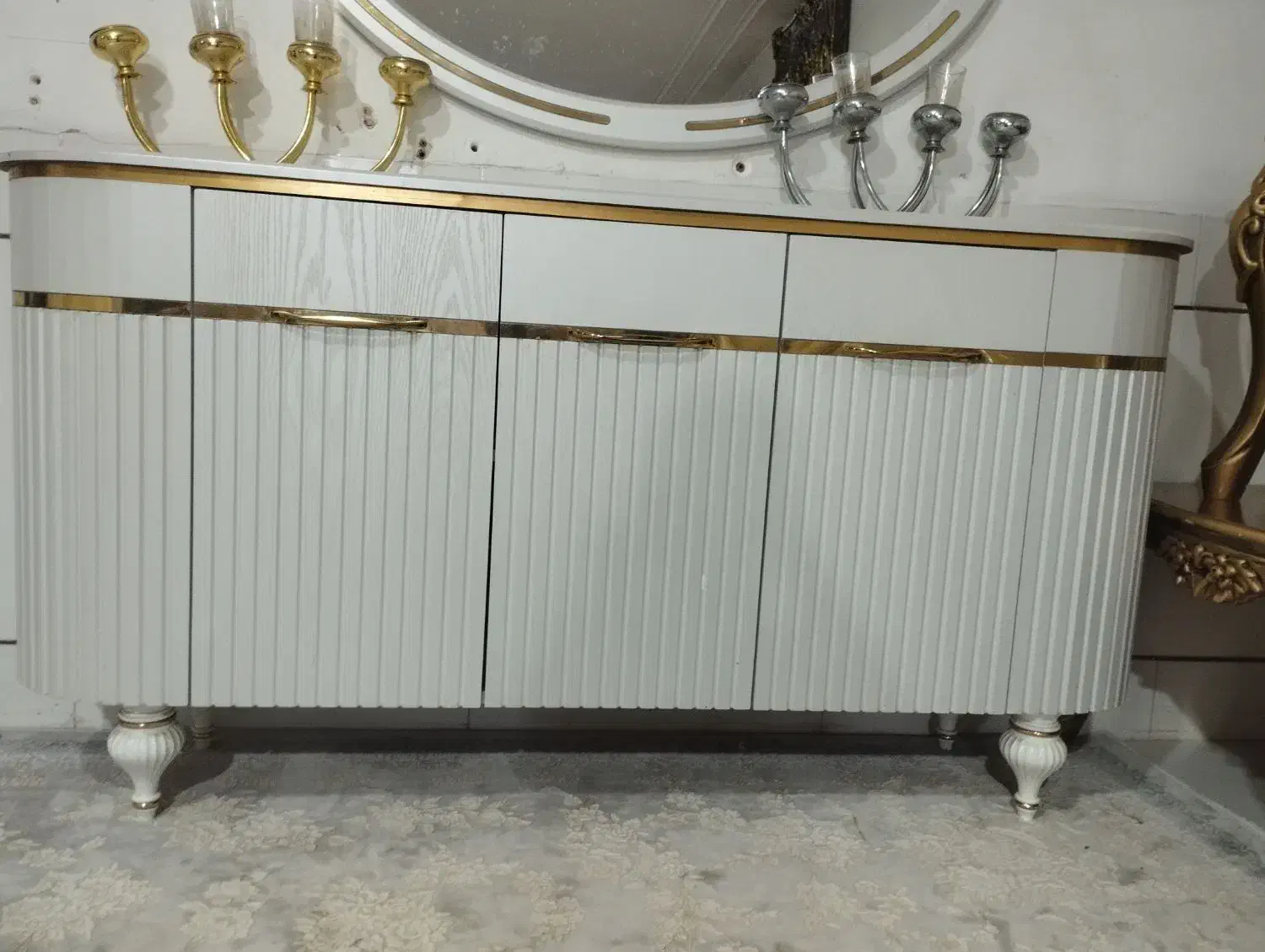 آینه کنسول شیک و زیبا|بوفه، ویترین، کنسول|فولادشهر, C1|دیوار