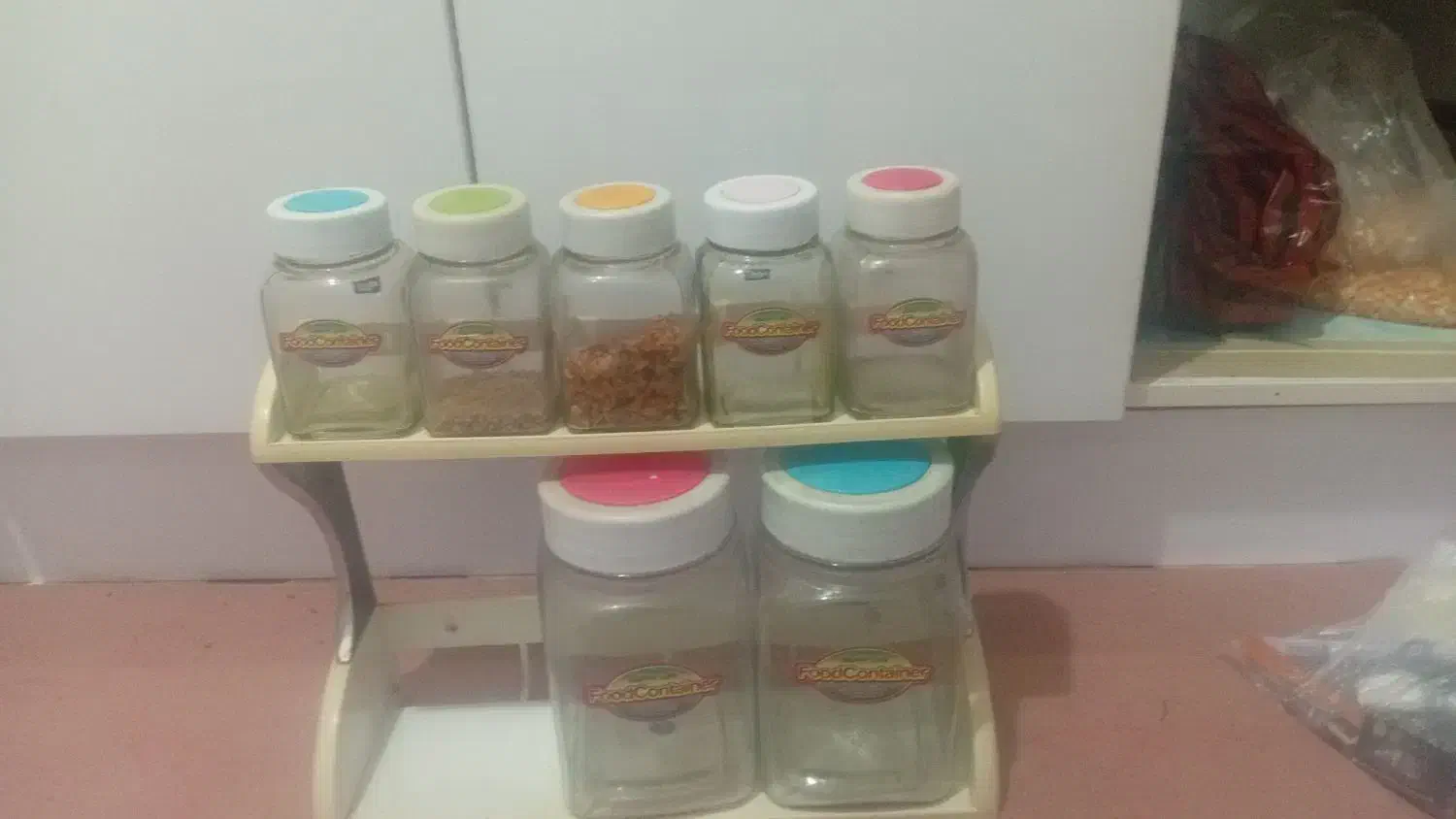 جا ادویه ای وحبوبات|ظروف نگهدارنده، پلاستیکی، یک‌بارمصرف|خرم‌آباد, |دیوار