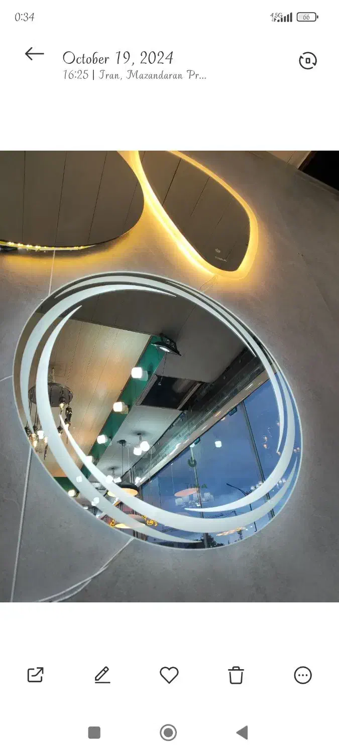 آینه بک لایت تاچ لس قطر۶۰|آینه|آبادان, |دیوار