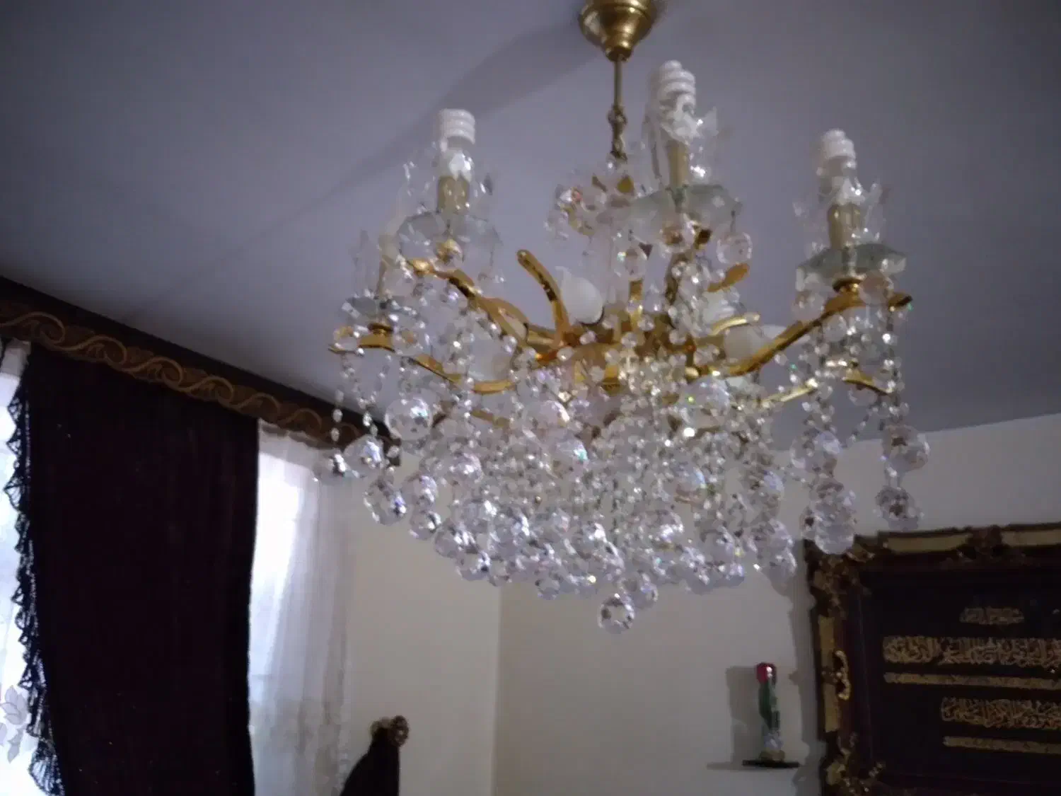 لوسترکریستال اتریش اصل برنز ۸شاخه|لوستر و چراغ آویز|تهران, سجاد|دیوار