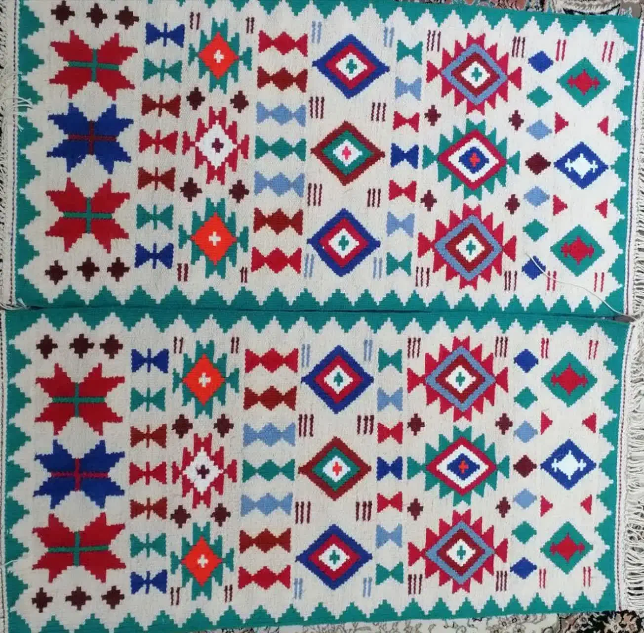 گلیم دست بافت و خوش بافت برای صندلی ماشین|گلیم، جاجیم، گبه|میبد, |دیوار