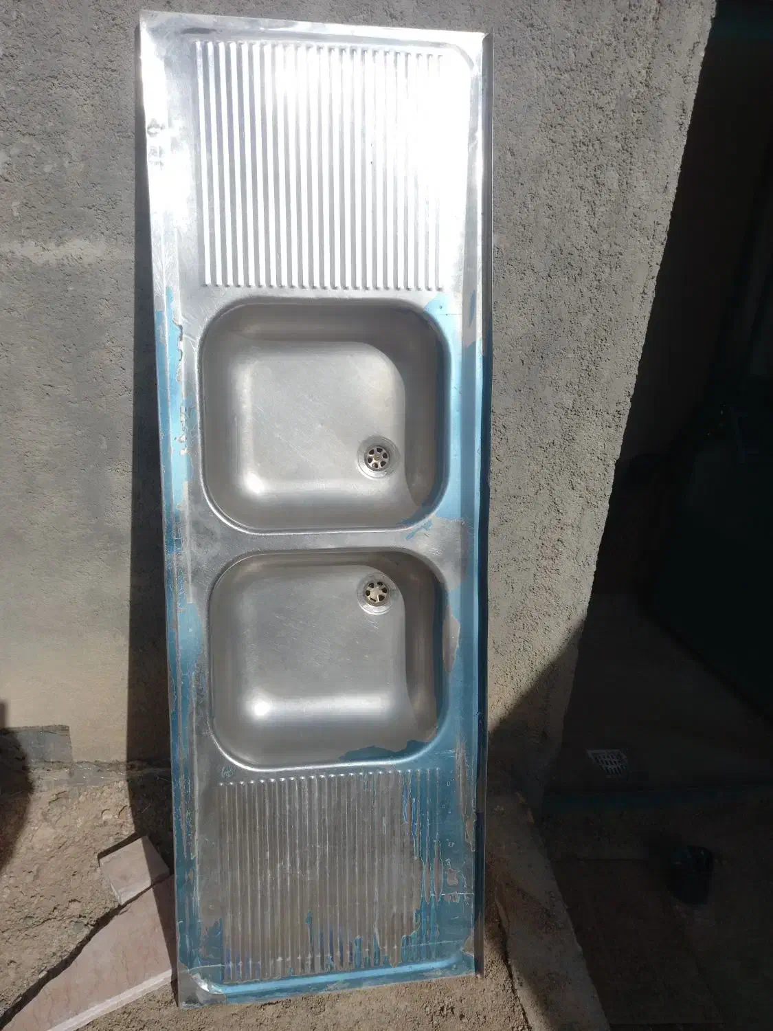 سینک ظرفشویی دوقلو|آب‌چکان و نظم‌دهنده ظروف|فولادشهر, زاینده رود|دیوار