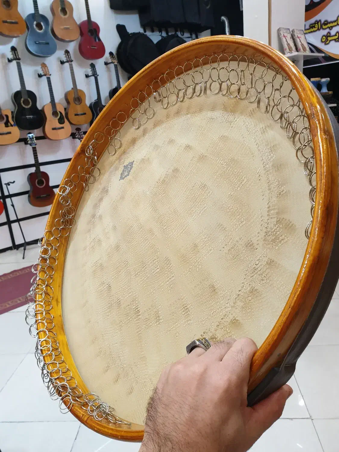 دف طوقه طلایی تائید استاد|سازهای سنتی|مشهد, گلبرگ شمالی|دیوار