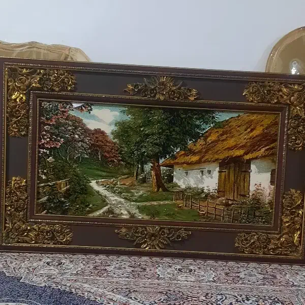 مقداری وسیله بفروش میرسه تابلوفرش،وشکلات خوری برنز|تابلو فرش|الشتر, |دیوار