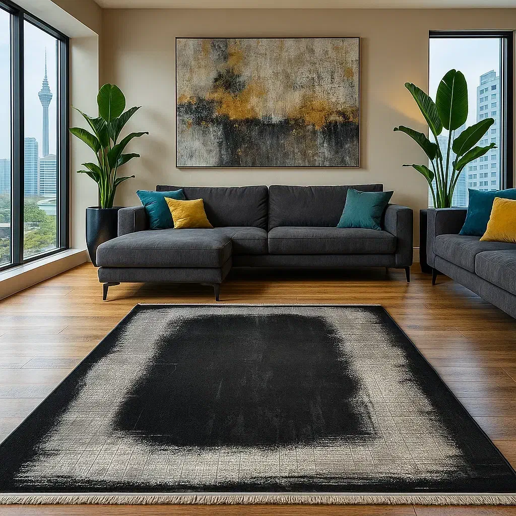 فرش مدرن مشکیطوسی، بافت ضخیم ۱/۵و۴و۶و۹و۱۲ متری|فرش|تهران, بازار|دیوار