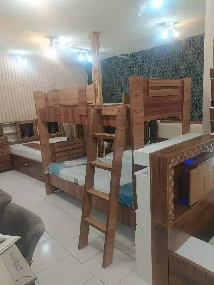 تخت دو طبقه کودک و نوجوان|تخت و صندلی بچه|آمل, |دیوار