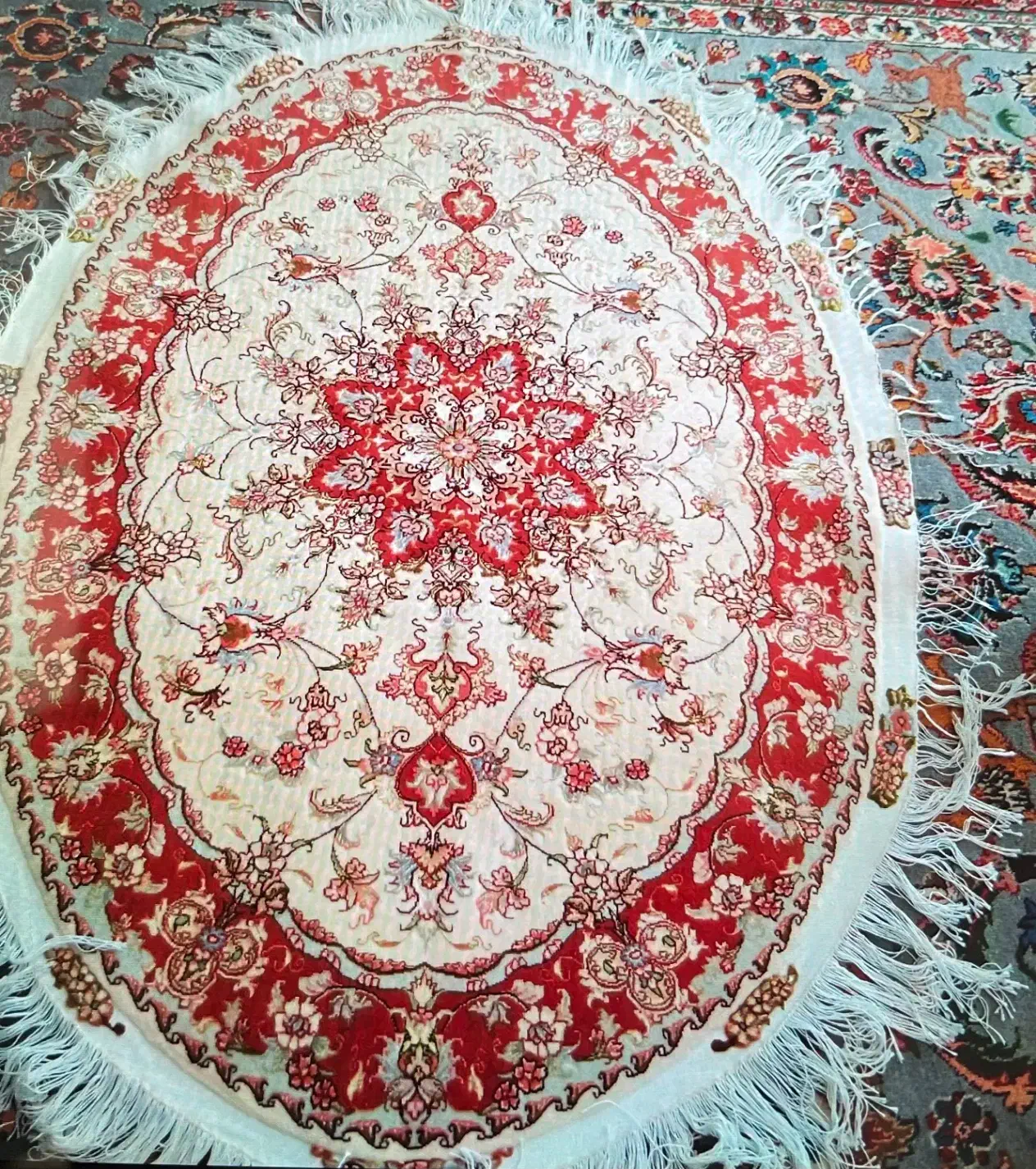 زرنیم بیضی شکل|فرش|تبریز, |دیوار
