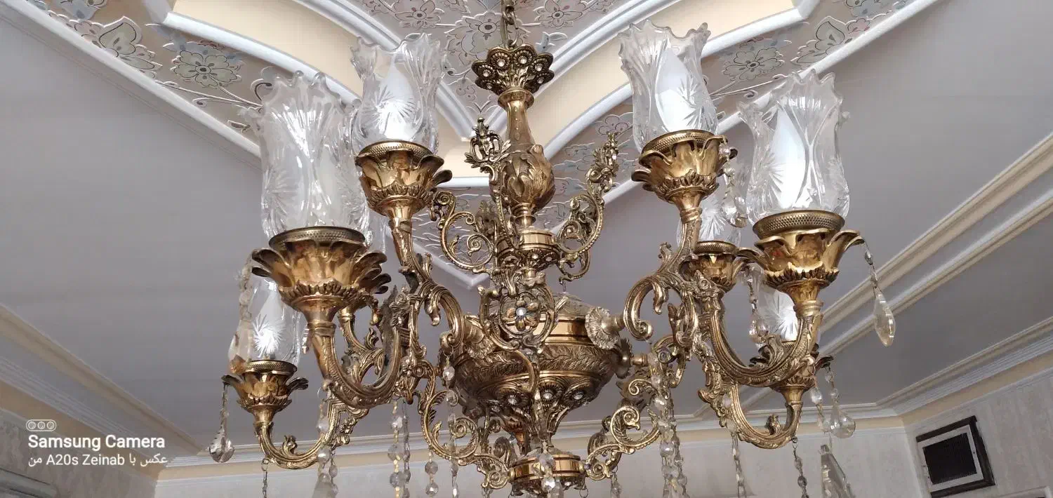 لوستر برنج|لوستر و چراغ آویز|کاشان, شهرک فرهنگیان|دیوار