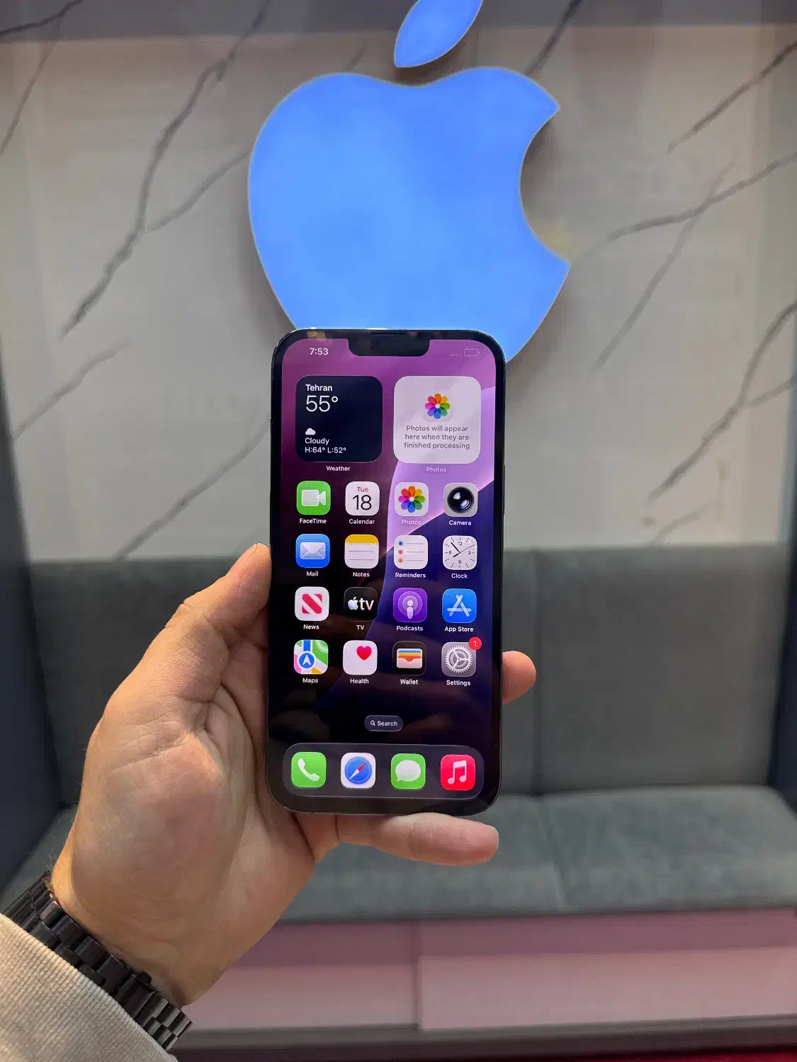 آیفون ۱۳ پرو مکس شرکتی آبی|موبایل|اردبیل, |دیوار