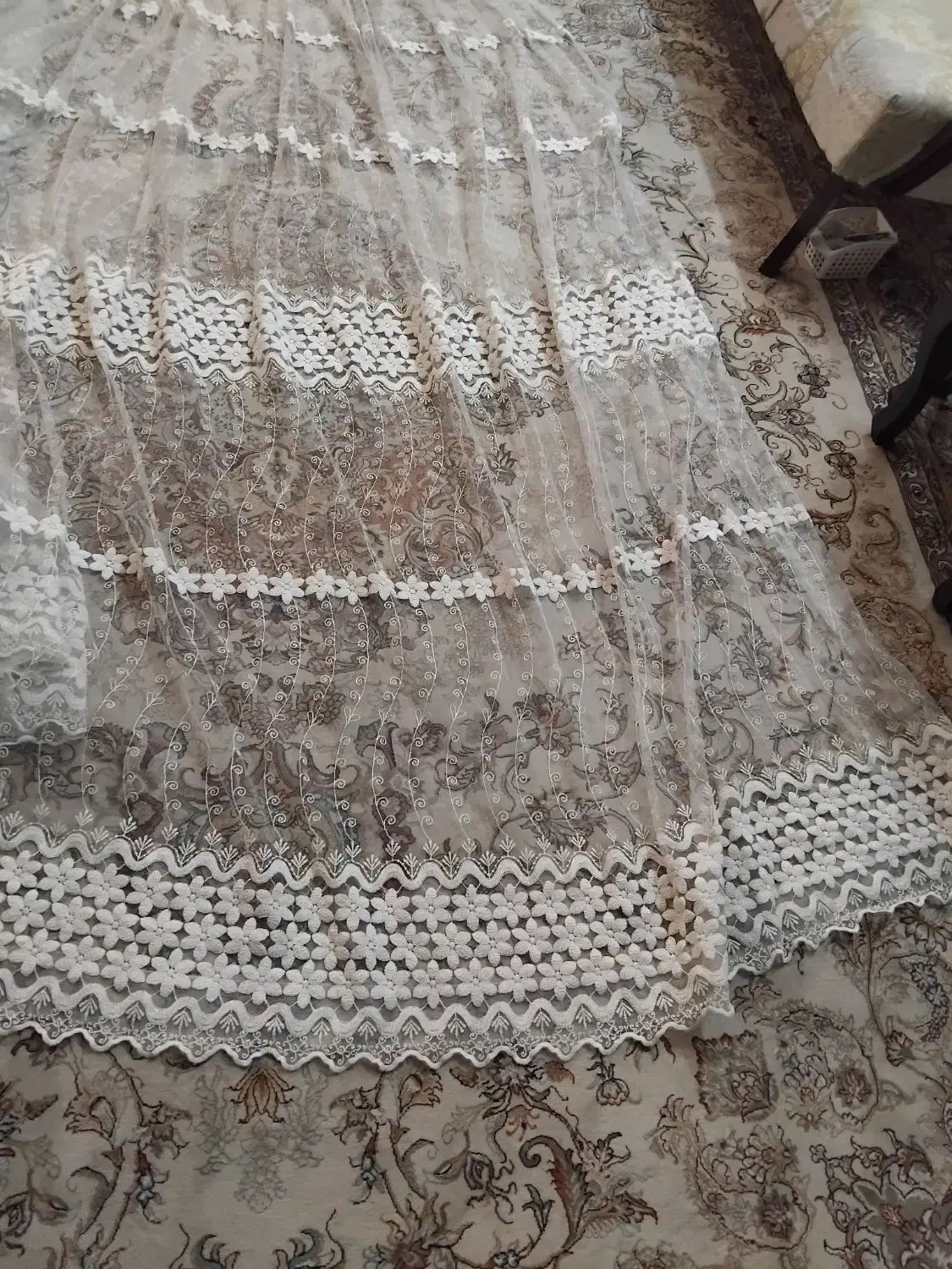 پرده پذیرایی عرض ۳متر|پرده، رانر، رومیزی|تهران, نعمتآباد|دیوار