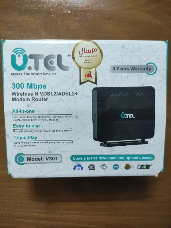 مودم یوتل UTEL V301|مودم و تجهیزات شبکه|قم, سراجه (۱۵ خرداد)|دیوار