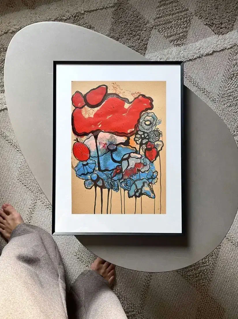 تابلو نقاشی گل مدرن اورجینال 40×30|تابلو، نقاشی، عکس|تهران, کرمان|دیوار