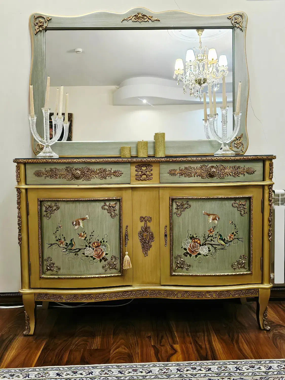 آینه کنسول نقاشی شده|بوفه، ویترین، کنسول|تهران, خواجه نصیر طوسی|دیوار