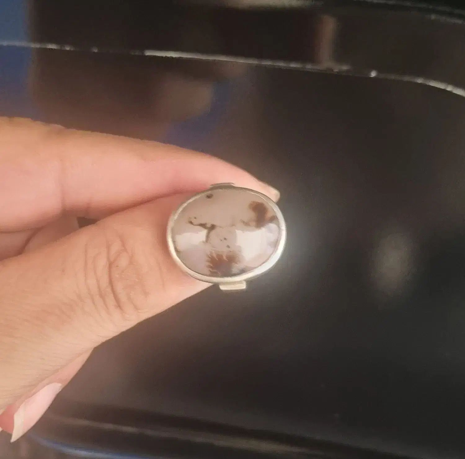 انگشتر شجر مسور قدیمی نقره|کلکسیون اشیاء عتیقه|کوچصفهان, |دیوار