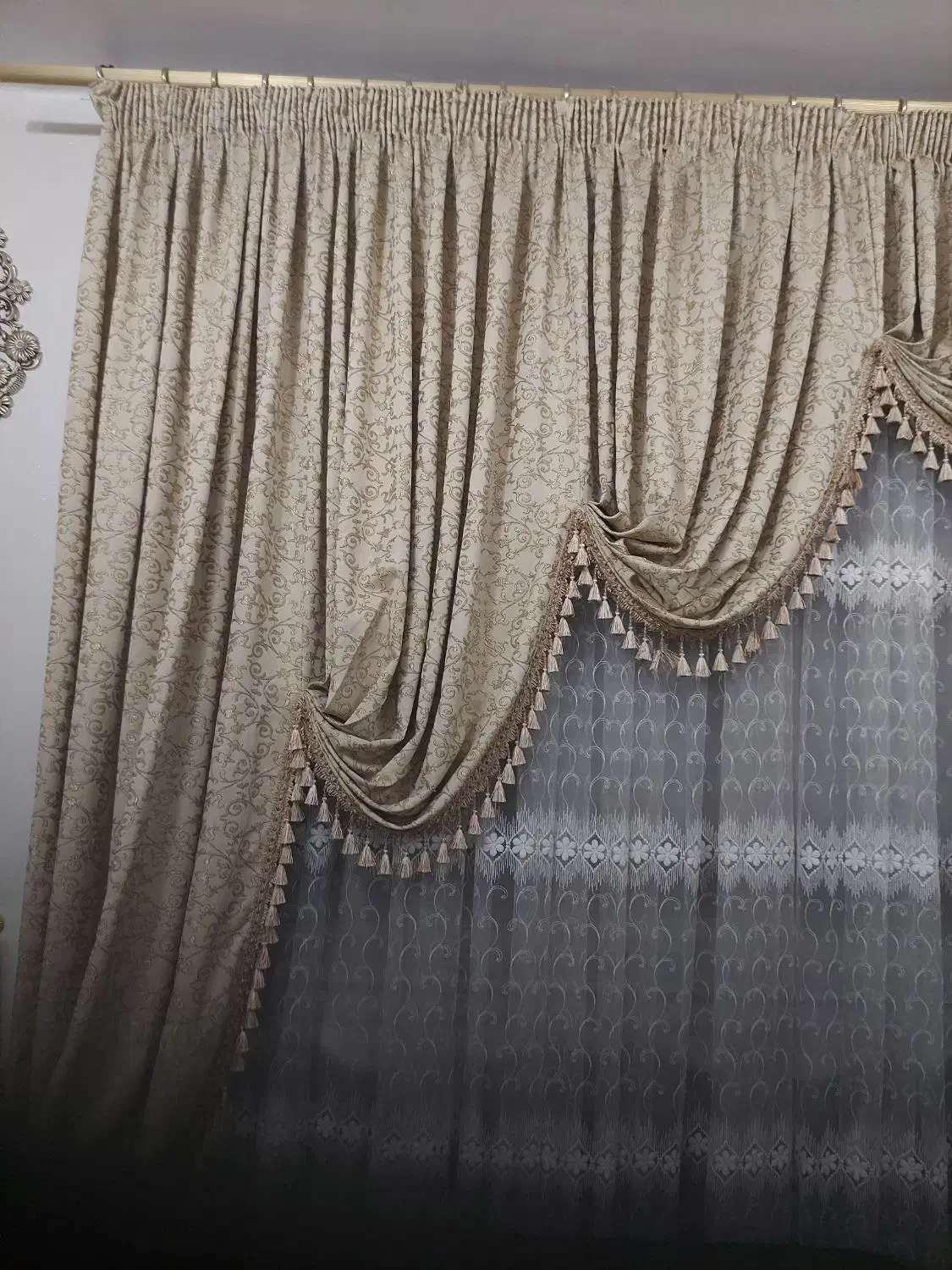 والن پرده دو عدد|پرده، رانر، رومیزی|ورامین, ورامین|دیوار