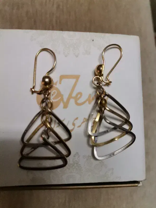 گوشواره طلا بافاکتور بدون اجرت 200بالای تابلو|جواهرات|کرج, گلدشت|دیوار