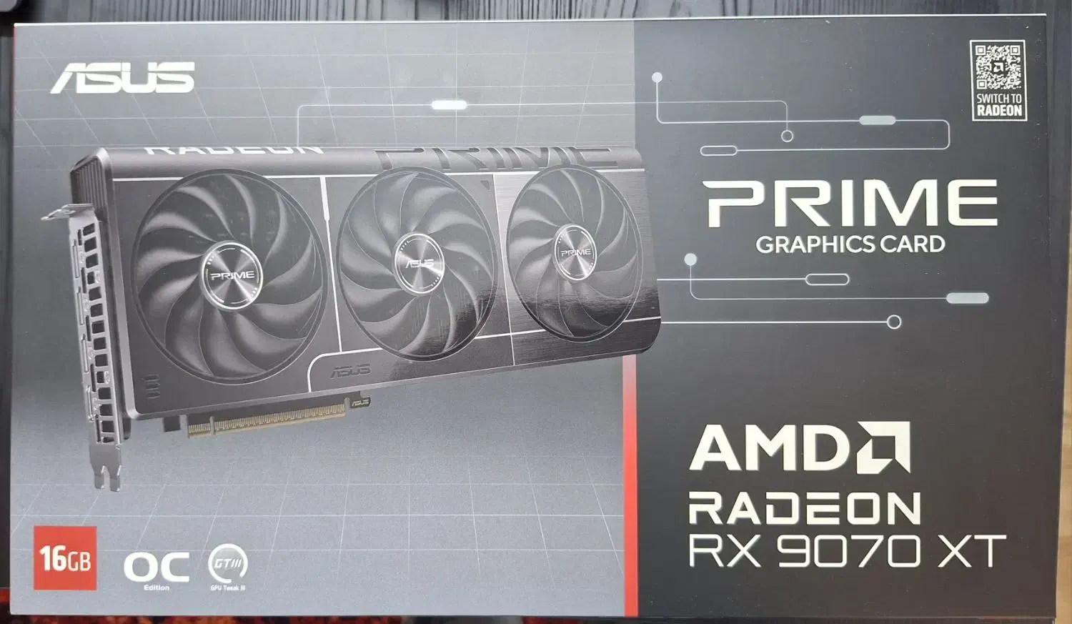 کارت گرافیک RX 9070XT Asus prime پلمپ کارخانه|قطعات و لوازم جانبی رایانه|مشهد, زمرد|دیوار