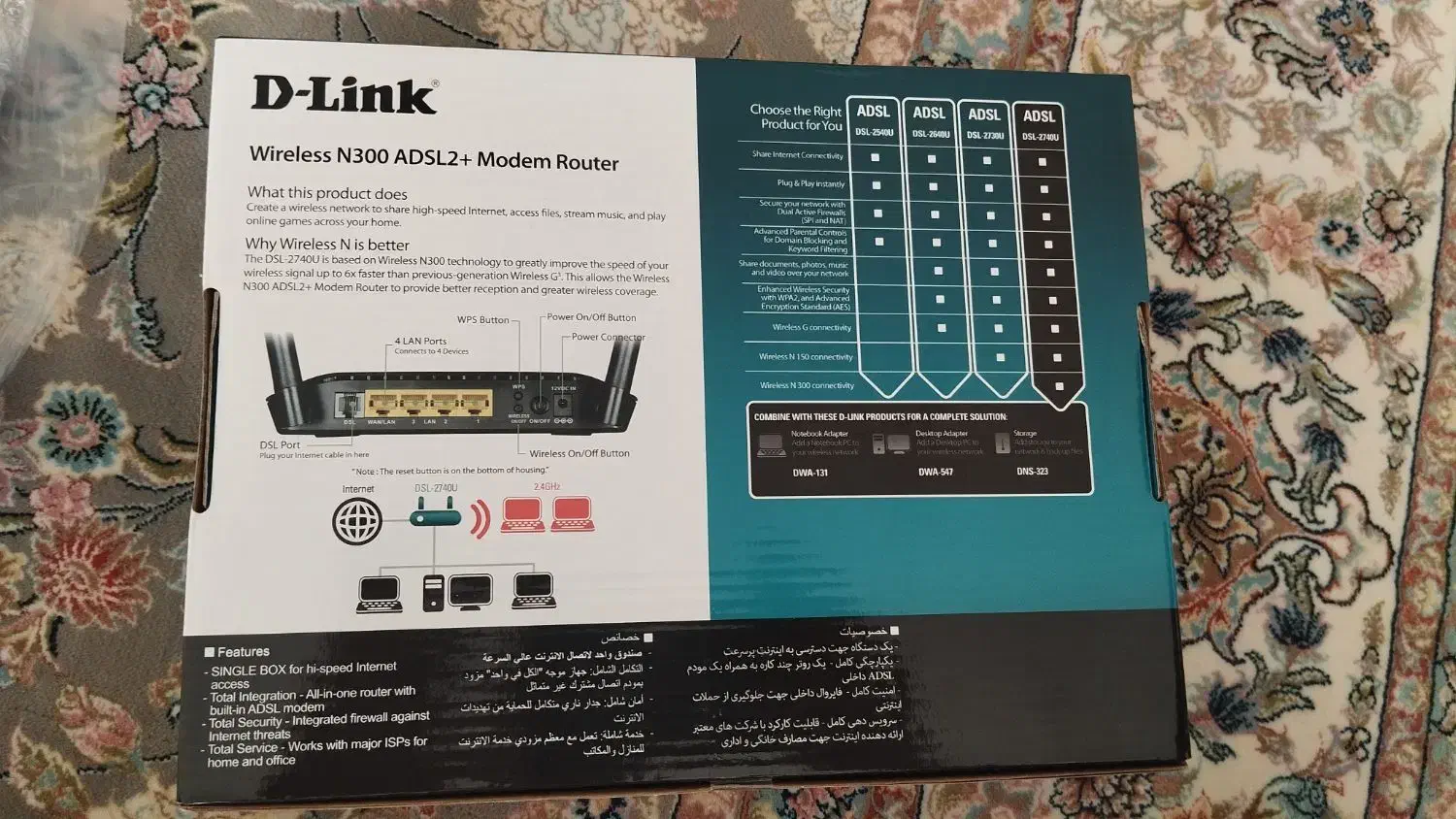 مودم D Link 2740 دو آنتن|مودم و تجهیزات شبکه|زنجان, |دیوار