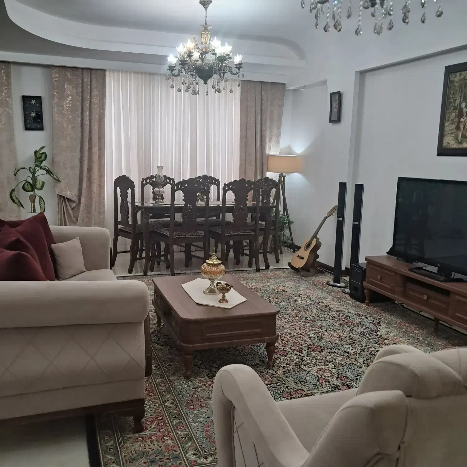 میز نهارخوری ۶ نفره|میز و صندلی غذاخوری|کرمان, |دیوار