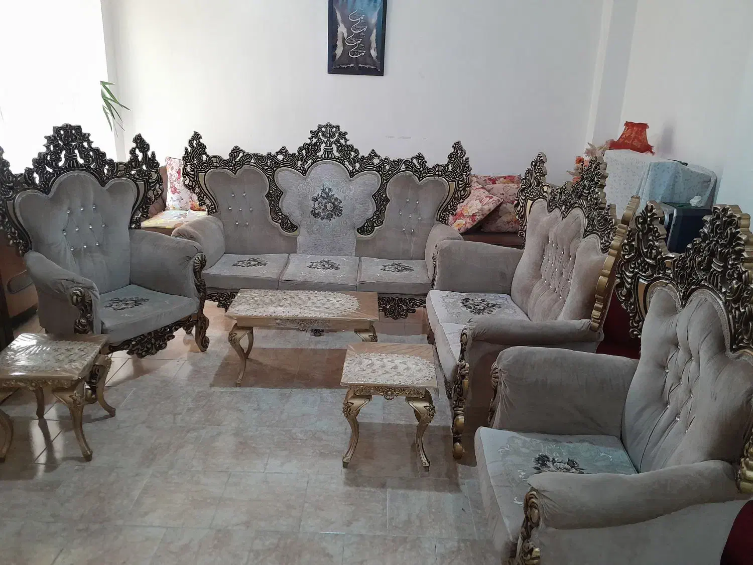 یک دست مبل|مبلمان خانگی و میز عسلی|شبستر, |دیوار