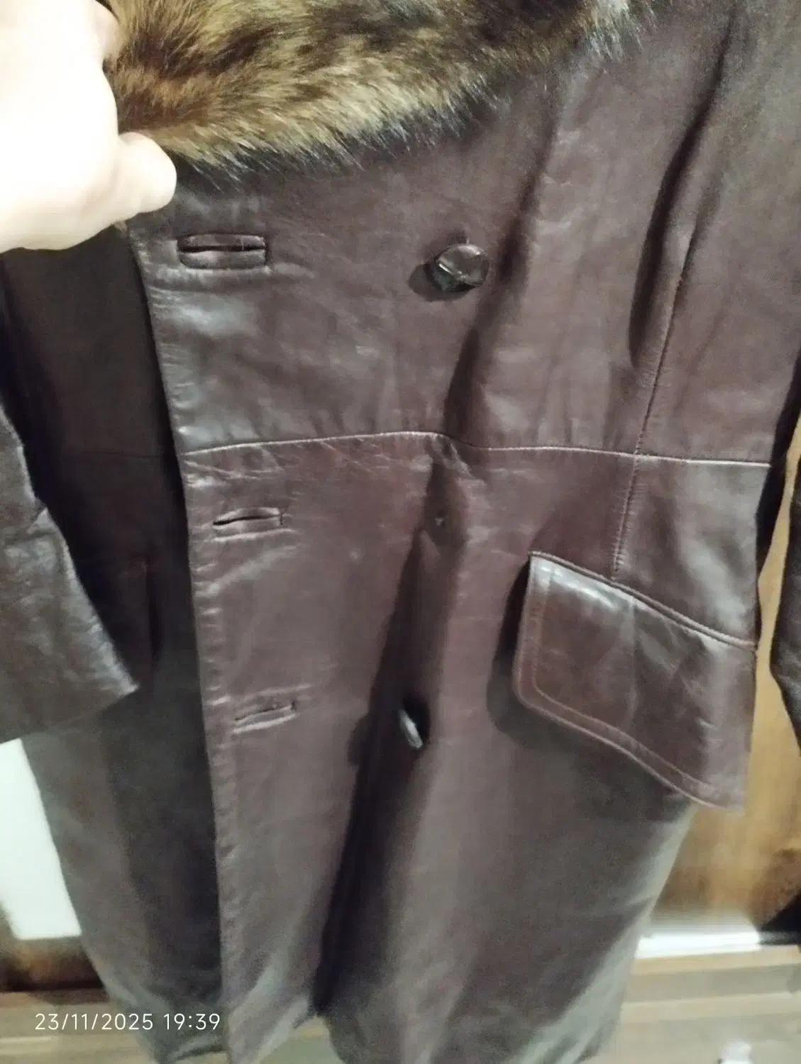 پالتو چرم دور خز|لباس|تهران, مینای شمالی (مخبر)|دیوار