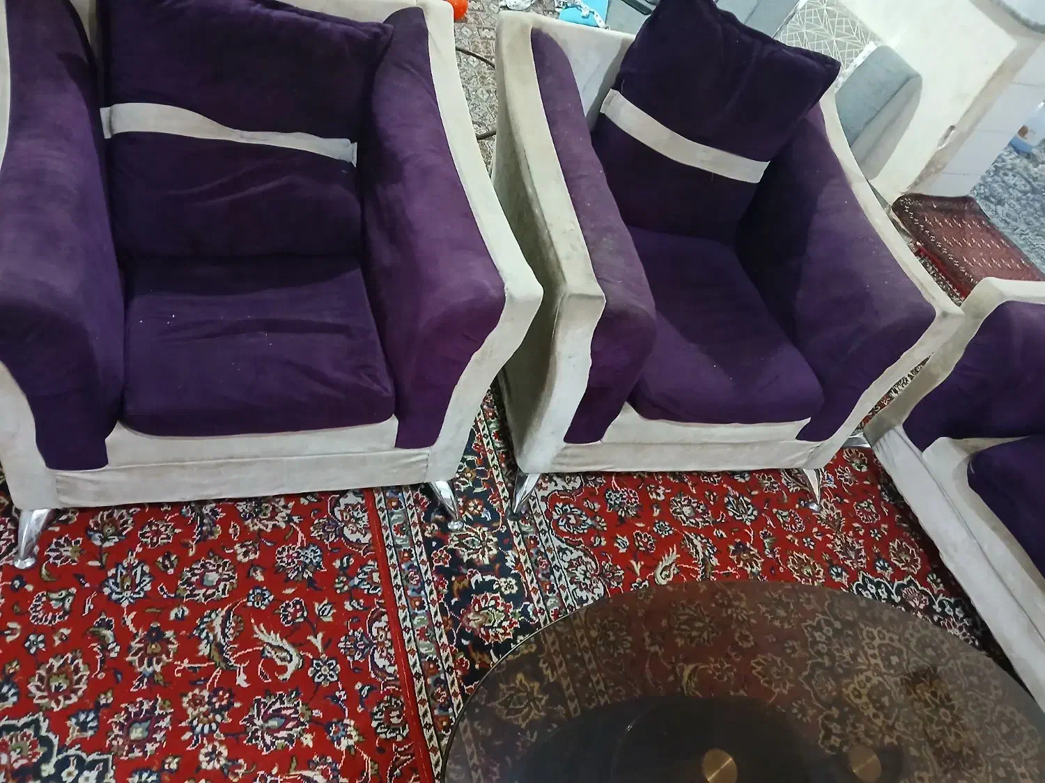 مبل ۷ نفره کامل با میز|مبلمان خانگی و میز عسلی|شوش, |دیوار