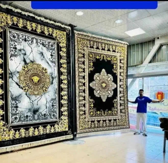 فرش وینتیج ورساچه طوسی طلاکوب جدید|فرش|بوشهر, |دیوار