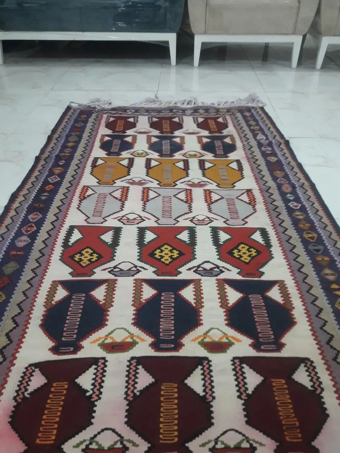 گلیم فرش دست بافت|گلیم، جاجیم، گبه|مشکیندشت, |دیوار