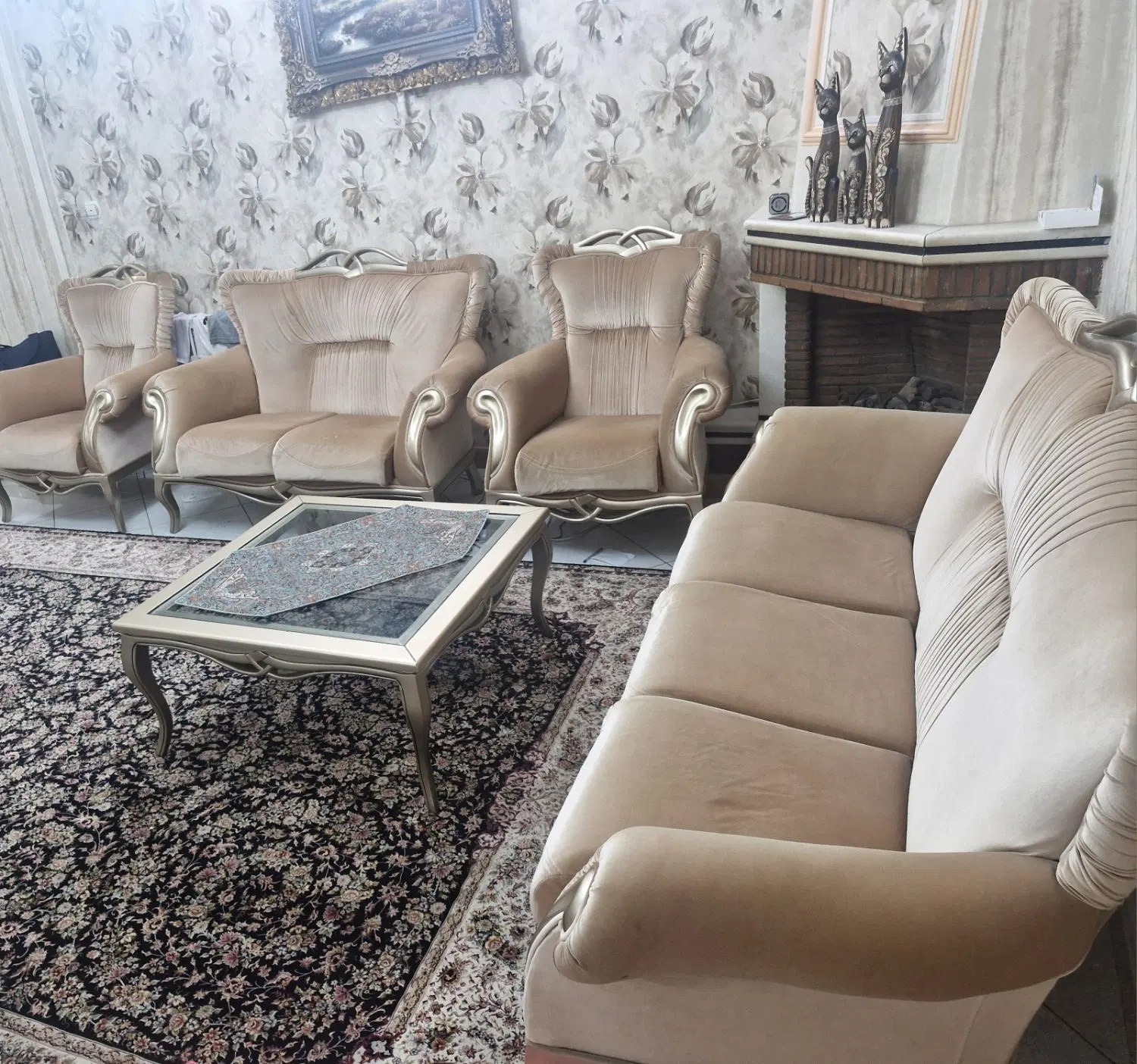 ست ۸ نفره مبلمان و ناهارخوری استیل|مبلمان خانگی و میز عسلی|تهران, کرمان|دیوار