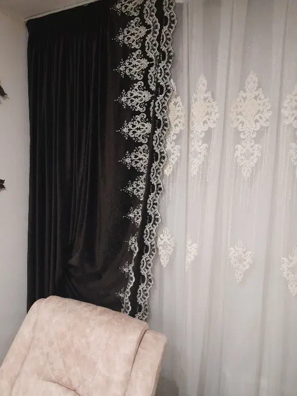 پرده در حد نو با آستر|پرده، رانر، رومیزی|فردیس, سرحدی|دیوار