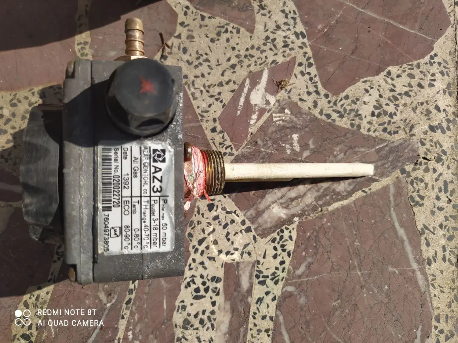 شیرکنترل گازی آبگرمکن ایستاده|آبگرمکن، پکیج، شوفاژ|نوشهر, |دیوار