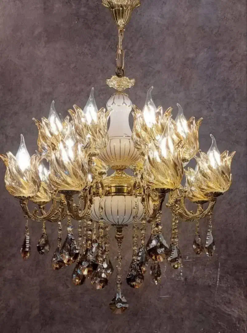 لوستر  تمام برنجی ( فروش ویژه لوستر  به قیمت عمده)|لوستر و چراغ آویز|قم, شهرک قدس|دیوار