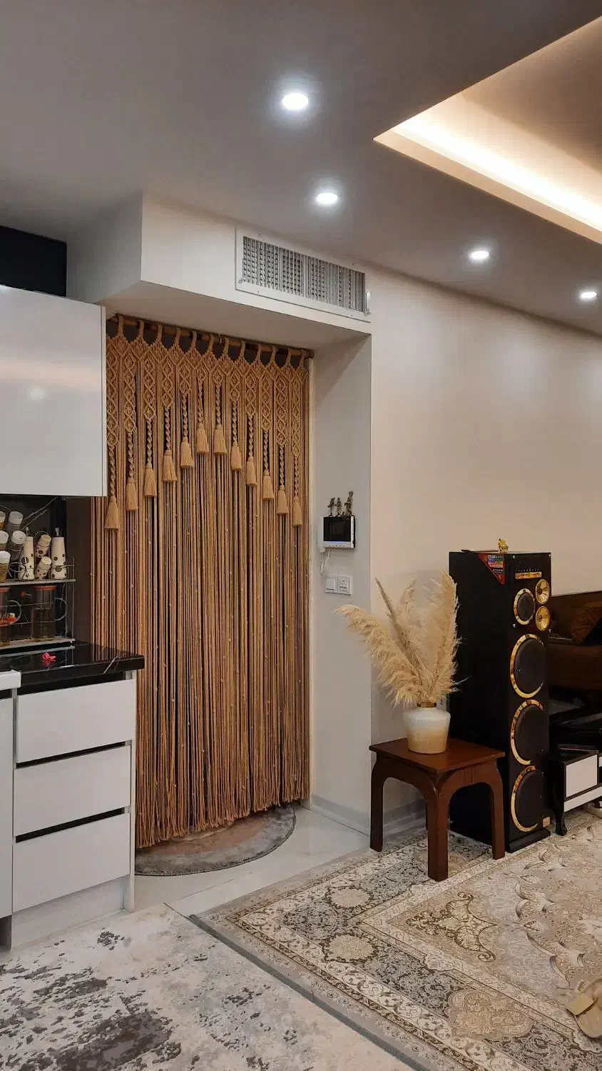 پرده مکرومه دستبافت|صنایع دستی و سایر لوازم تزئینی|شاهین‌شهر, مسکن مهر|دیوار