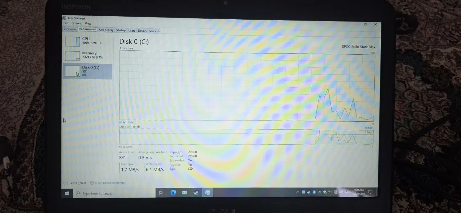 لپ‌تاپ Dell Inspiron N4050 ارتقایافته رم ۱۰گیگ+SSD|رایانه همراه|تهران, حر|دیوار