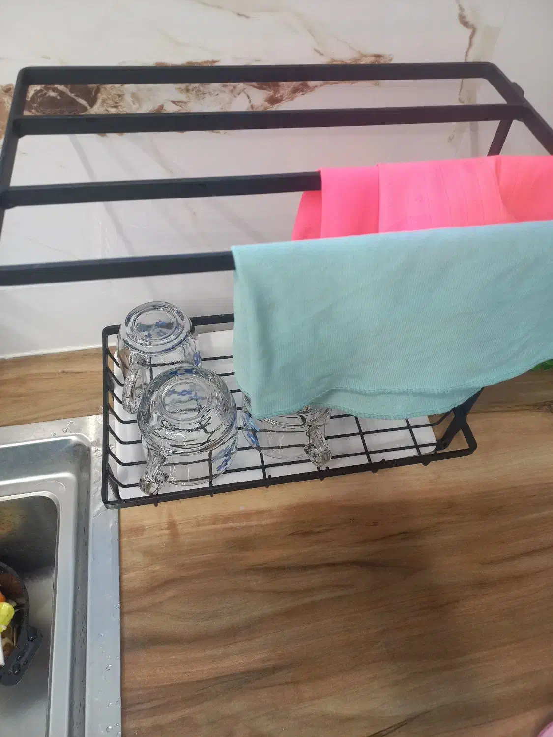 استند فلزی محکم|آب‌چکان و نظم‌دهنده ظروف|سنندج, |دیوار